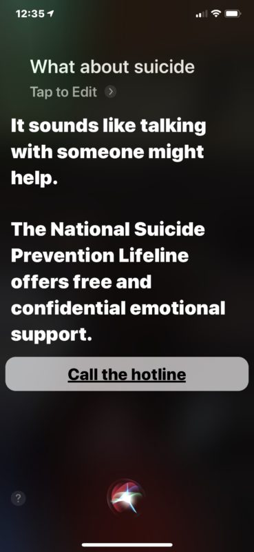 Siri suggerisce un aiuto per il suicidio su iPhone 