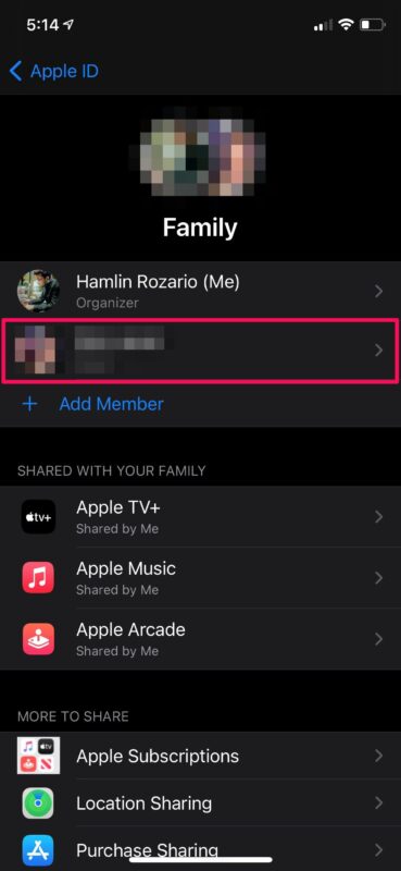 Come interrompere la condivisione di Apple Music con i membri della famiglia