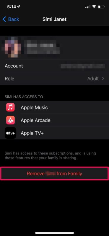 Come interrompere la condivisione di Apple Music con i membri della famiglia