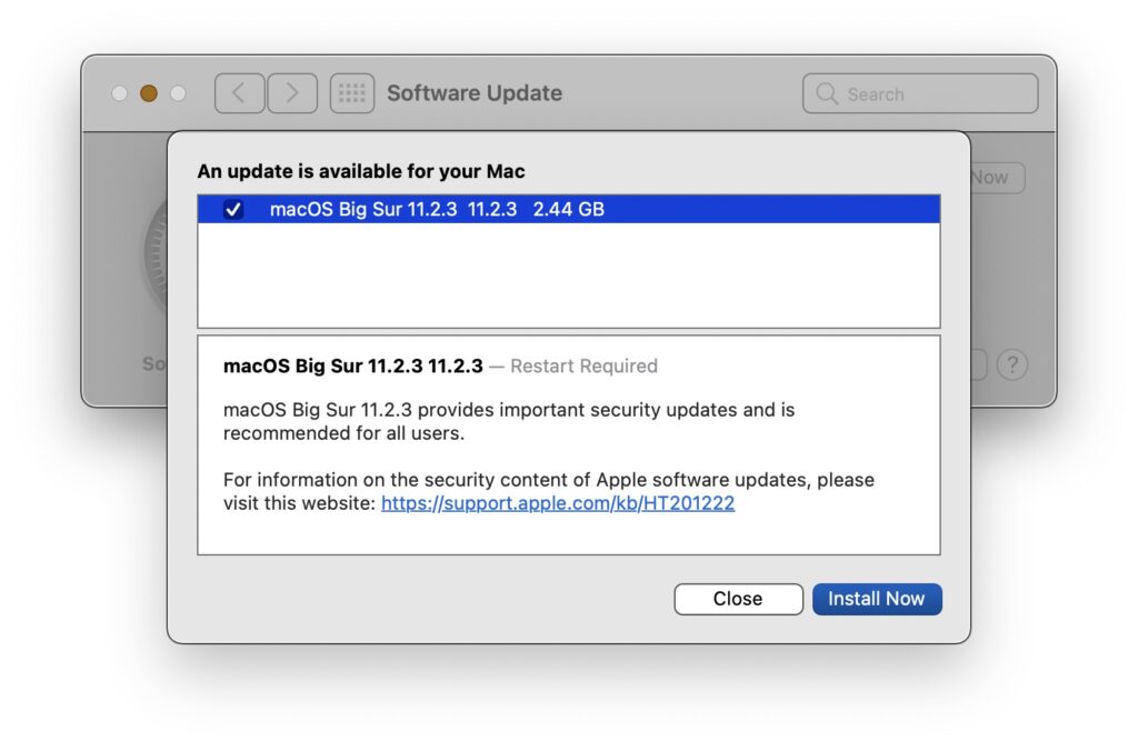 macos big sur 11.2 3