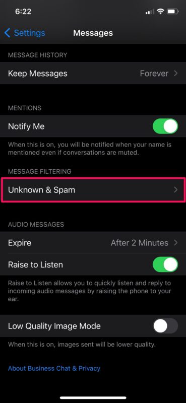 Come filtrare la posta in arrivo dei messaggi per mittenti conosciuti su iPhone