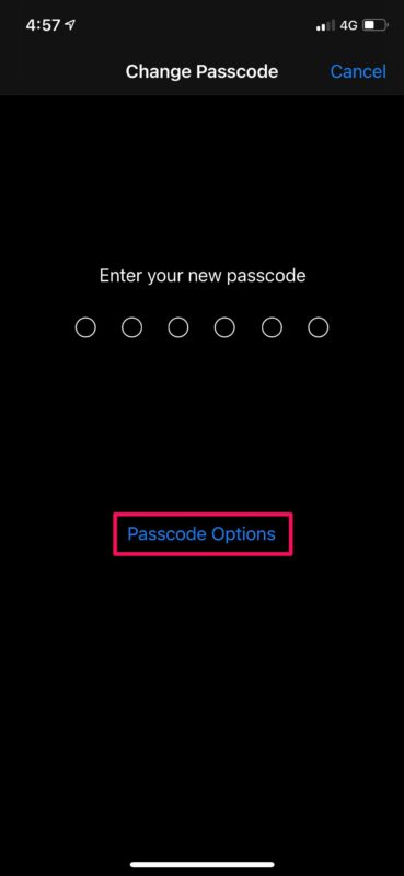 Come passare al codice di accesso a quattro cifre su iPhone