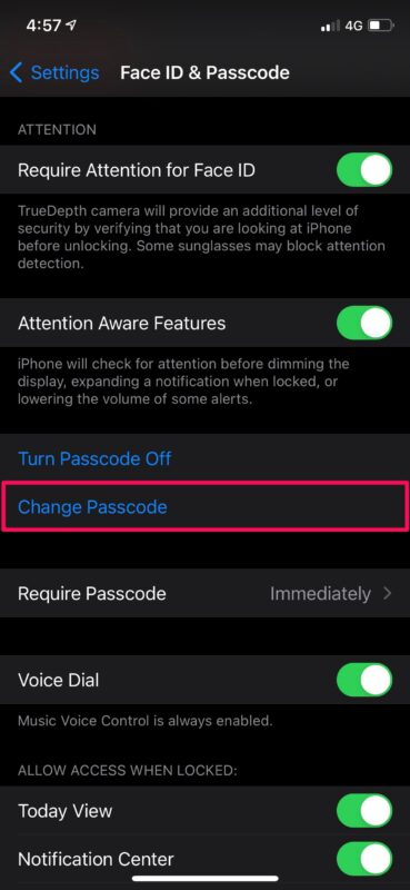 Come passare al codice di accesso a quattro cifre su iPhone