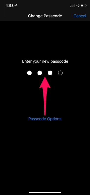 Come passare al codice di accesso a quattro cifre su iPhone