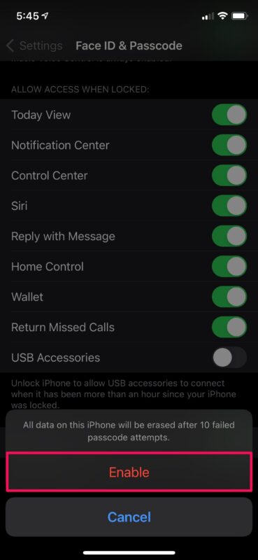 Come impostare iPhone per la cancellazione automatica dopo tentativi di passcode non riusciti