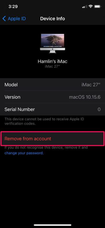 Come rimuovere un dispositivo dal tuo account Apple