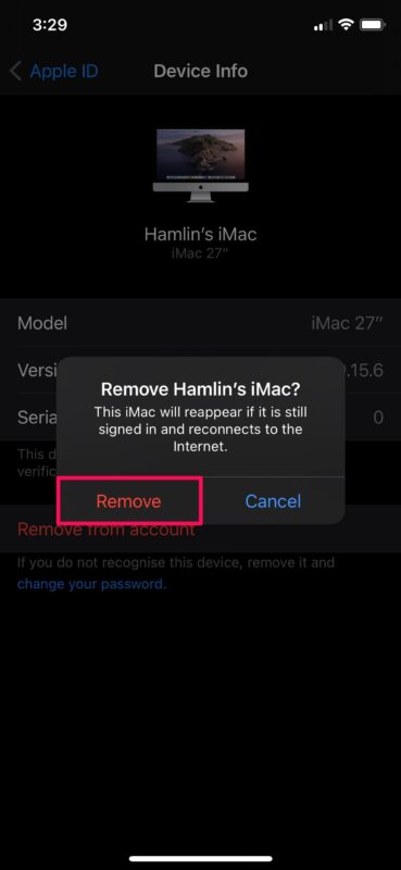 Come rimuovere un dispositivo dal tuo account Apple