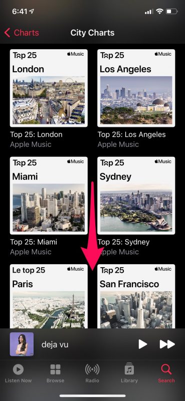 Come scoprire i brani musicali Apple più ascoltati nella tua città