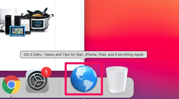 Come aggiungere i segnalibri di Chrome al dock del Mac