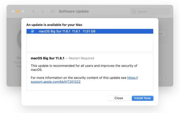 macOS Big Sur 11.6.1 beta