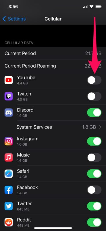 Come impedire alle app di utilizzare i dati cellulari su iPhone e iPad