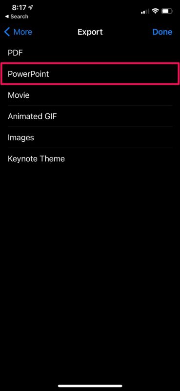 Come convertire Keynote come PowerPoint su iPhone e iPad