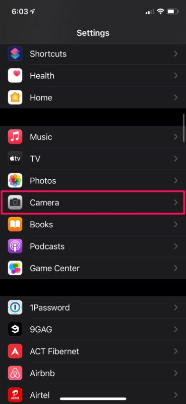 Come modificare il frame rate della fotocamera dell'iPhone