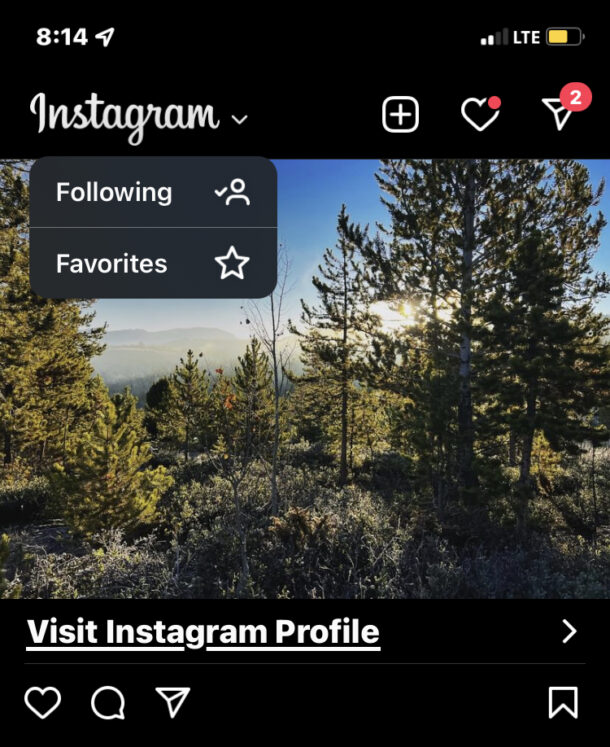 Modifica il feed di Instagram in ordine cronologico