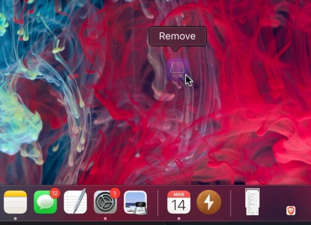 Rimuovi un'app dalla sezione App recenti del Dock su Mac