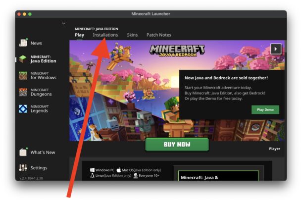 Gioca a Minecraft su Mac