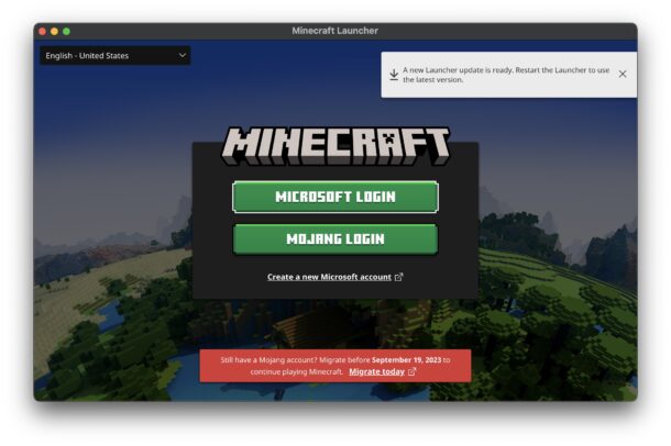 Accedi a Minecraft