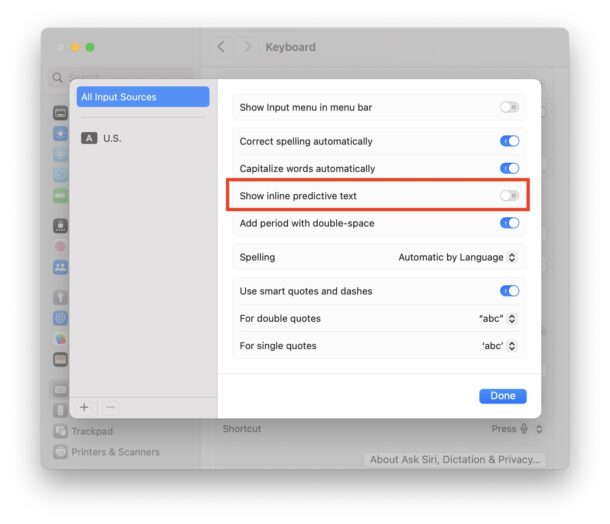 Come disattivare la digitazione intuitiva del testo su Mac