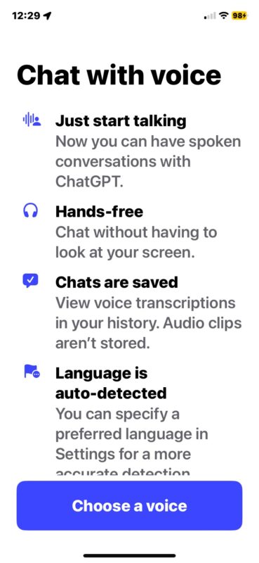 Come utilizzare la chat vocale con ChatGPT su iPhone