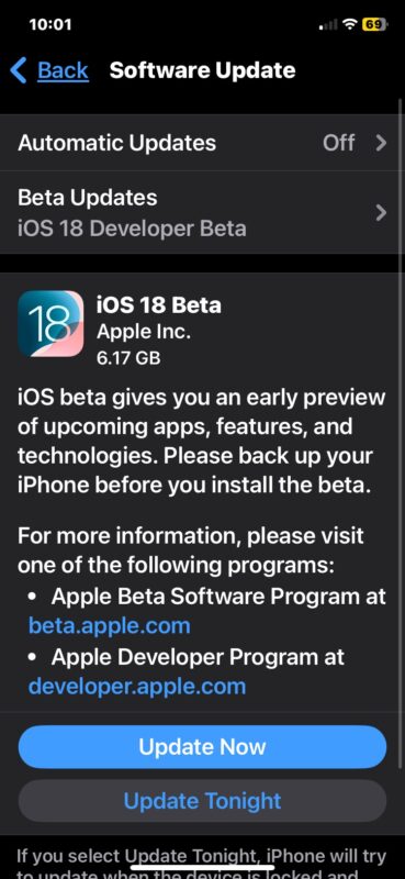 Come installare iOS 18 beta