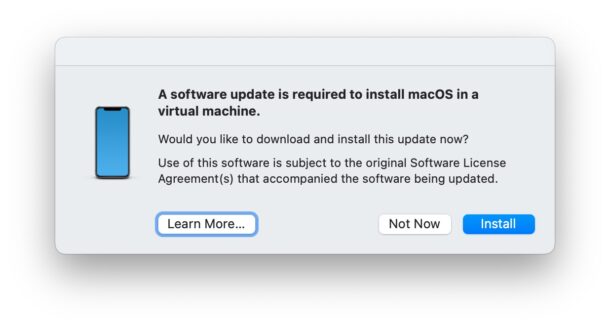 Correggi l'aggiornamento software richiesto per installare macOS nell'errore della macchina virtuale