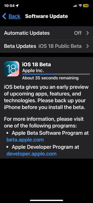 Scaricare e installare la beta pubblica di iOS 18