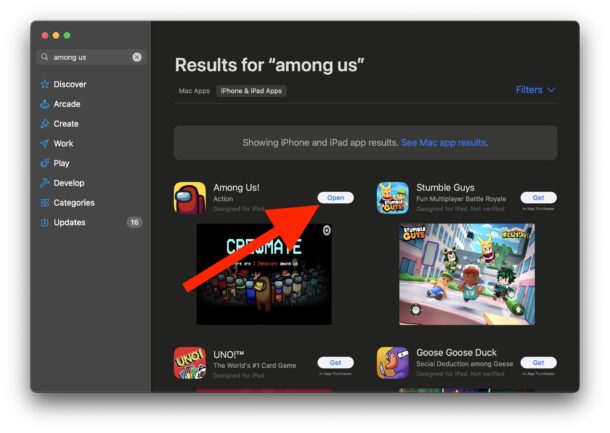 Apri Among Us su Mac dopo averlo scaricato