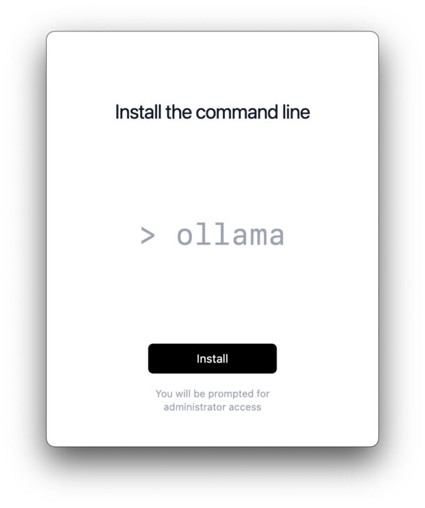 Installa ollama su Mac