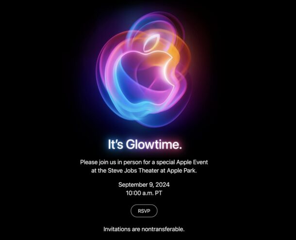 Invito all'evento Apple