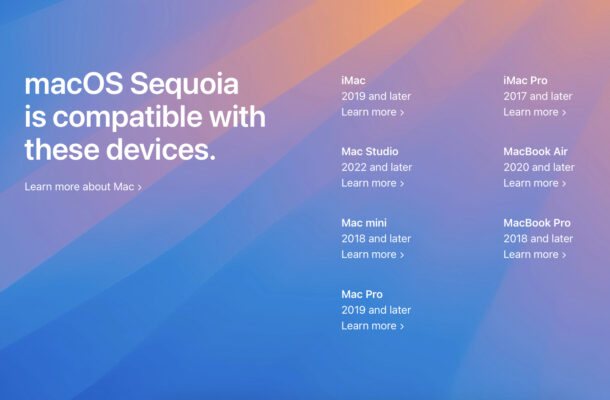 Elenco Mac compatibili con macOS Sequoia