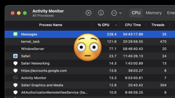 Segnala un utilizzo elevato della CPU inattiva su Mac