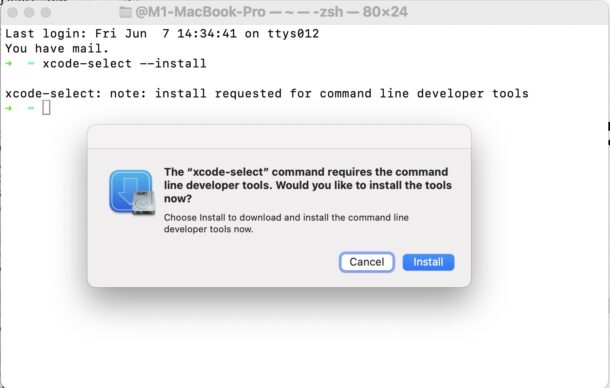 Come installare gli strumenti da riga di comando in macOS Sequoia o Sonoma