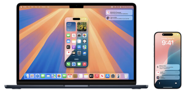 Mirroring di iPhone su Mac con iPhone accanto