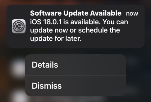 L'aggiornamento iOS 18.0.1 è ora disponibile per l'installazione