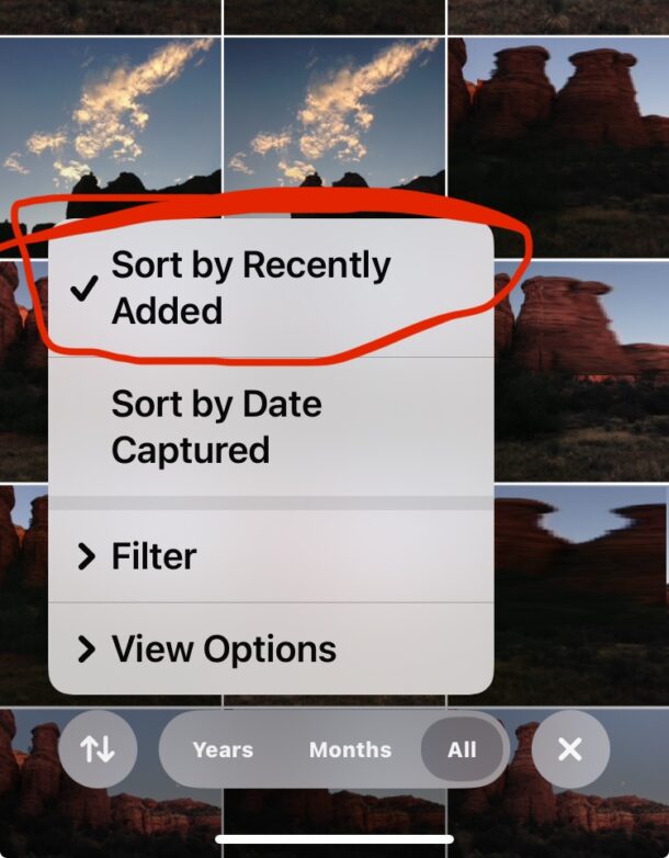 Come ordinare nuovamente le foto in base ad Aggiunti di recente nell'app Foto di iOS 18 su iPhone