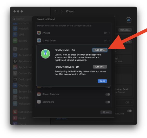 Come disattivare Trova il mio Mac