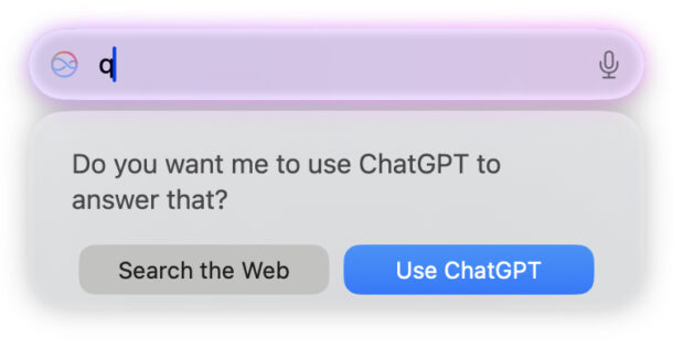 Scrivi a Siri su Mac chiedendo se desideri utilizzare ChatGPT