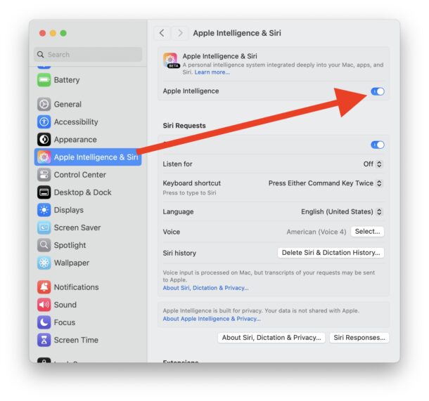 Come disabilitare Apple Intelligence su Mac