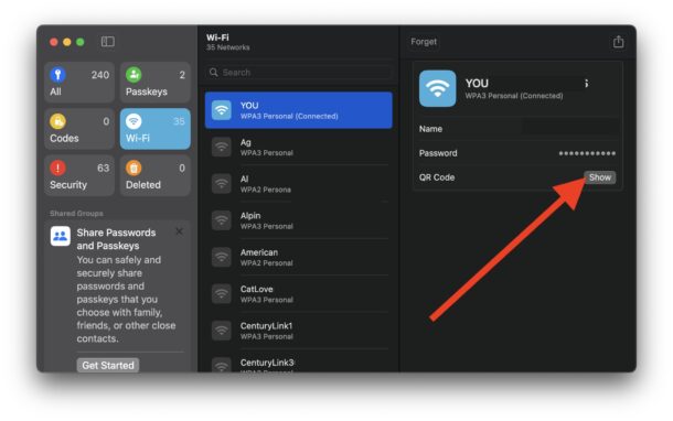 Come condividere un codice QR per Wi-Fi su Mac
